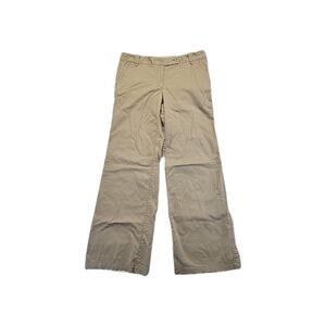 Ann Taylor LOFT Marisa Wide Leg Chino Pants Women's 8 Khaki Beige Workwear
